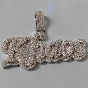 3ctw Moissanite Custom Pendant | Personalized "NAME" Necklace | Hip Hop Bling Jewelry | Real Moissanite Charm | Unique Gift for Loved Ones