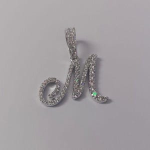 Customizable 2.50 CTW Moissanite "NAME" Pendant for Men | Personalized Hip Hop Necklace | 14K Whiter Gold Plated Gift Idea