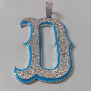Real Moissanite Pendant | 4ctw Men's Customisable "LETTER PENDANT"| Custom Charm| Hip Hop Pendant | Christmas Gift and New