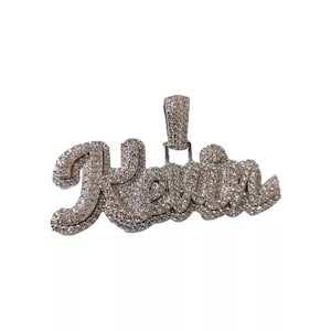 Luxury 2.9 CTW Moissanite Custom Name Pendant – Hip Hop Bling for Men | Best Gift for Birthdays & Holidays