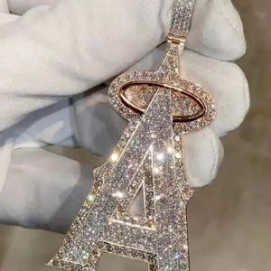 3 CTW Ice-Out Real Moissanite Pendant | Customizable "Name Pendant" for Men | Hip Hop Charm | Perfect Christmas Gift | Personalized Charm