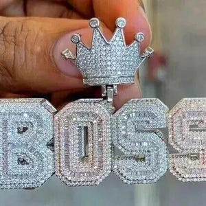 Customizable 4 CTW Real Moissanite Pendant | Ice-Out Charm "Name Pendant" for Men | Personalized Hip Hop Charm | Best Christmas Gift