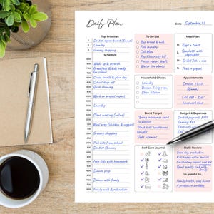 Busy Mom Planner: Printable Family Organizer (PDF Download A4/US Letter Size) image 3
