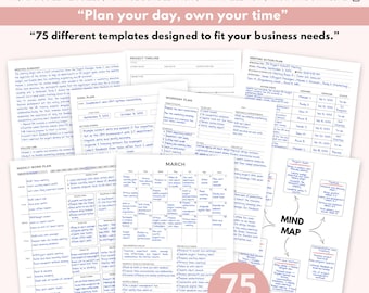 Work Planner: Printable, Office Organizer, Work Management, Freelancer, Productivity, Business