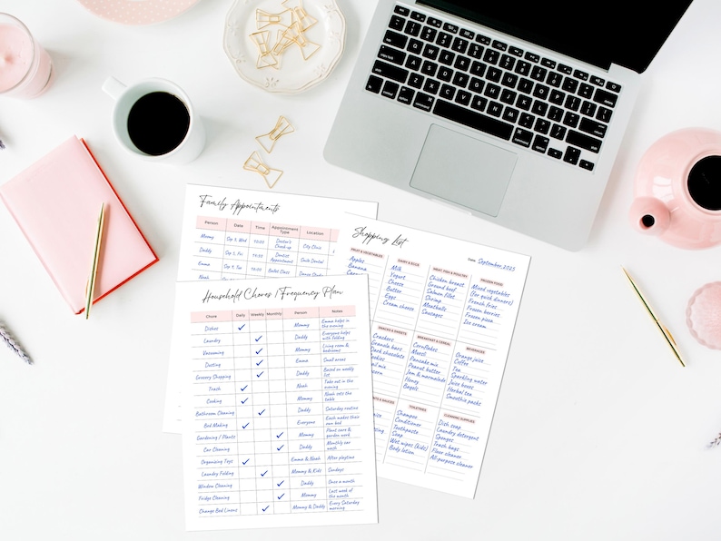 Busy Mom Planner: Printable Family Organizer (PDF Download A4/US Letter Size) image 6