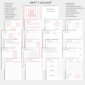 Busy Mom Planner: Printable Family Organizer (PDF Download A4/US Letter Size) image 2