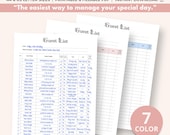 Guest List Template: Party, Wedding, Event, RSVP Tracker, Checklist,Printable, Fillable
