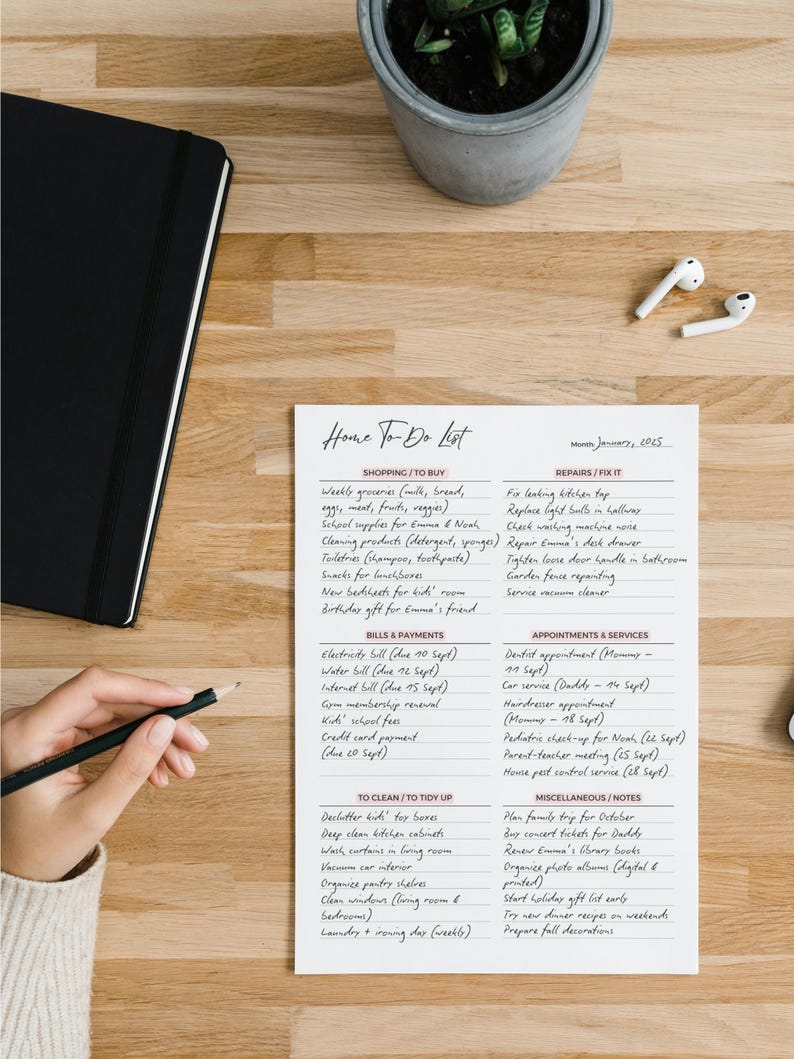 Busy Mom Planner: Printable Family Organizer (PDF Download A4/US Letter Size) image 10