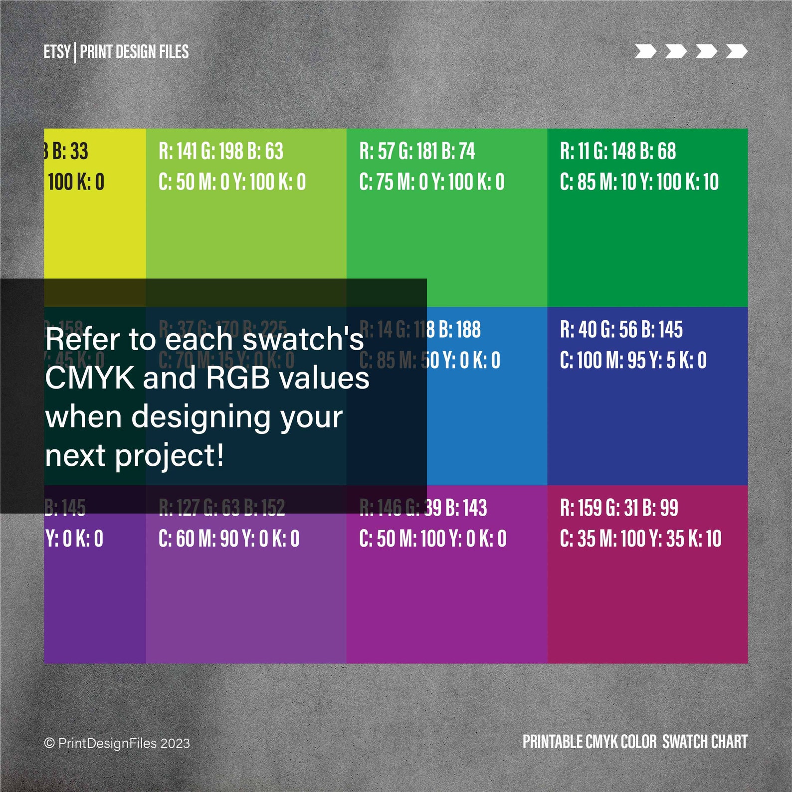 CMYK Color Test Swatch Chart Printable PDF A4 A3 US Letter And cmyk-color-test-swatch-chart-printable-pdf-a4-a3-us-letter-and