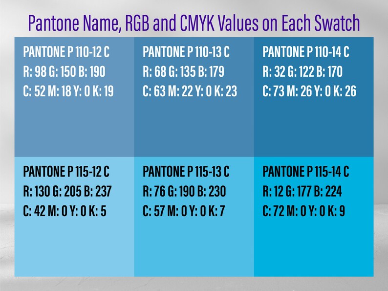 Pantone CMYK Coated and Uncoated Color Swatches Charts 2100x945mm Size Each Swatch Has Pantone