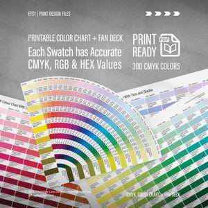 Baraja de colores CMYK imprimible / Para diseñadores gráficos, imprentas, rotulistas y preimpresión