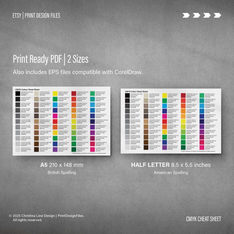 Printable Color Cheat Sheet – 55 Essential Swatches | CMYK, RGB & HEX ...