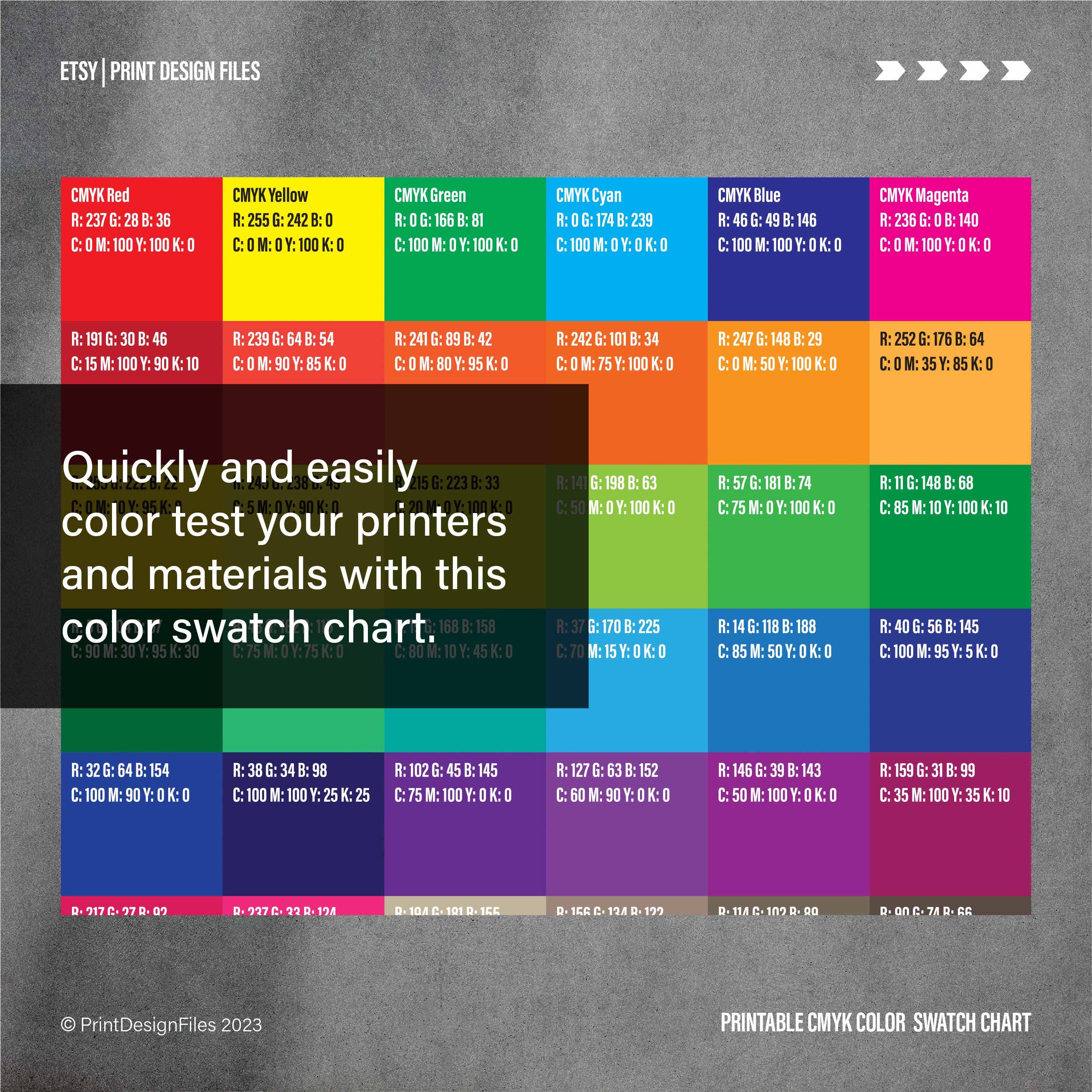 CMYK Color Test Swatch Chart Printable PDF A4 A3 US Letter And cmyk-color-test-swatch-chart-printable-pdf-a4-a3-us-letter-and