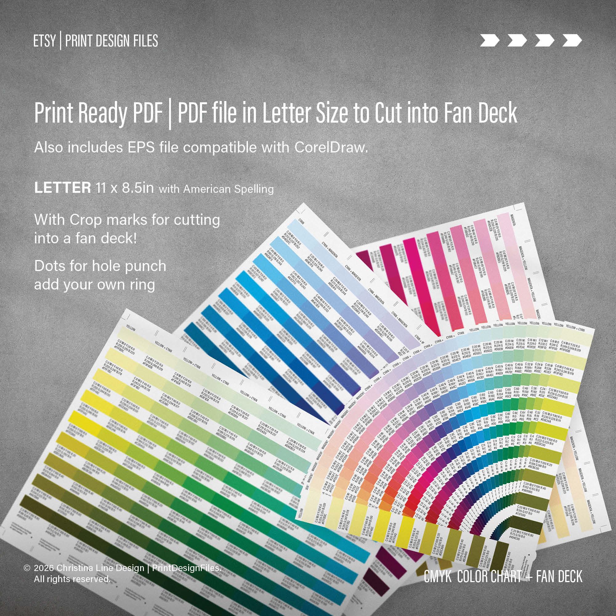 Printable CMYK Color Fan Deck | for Graphic Designers, Print Shops ...