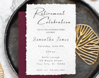 Retirement Invitation Template Retirement Party Invitation Digital Retirement Invitation Minimal Retirement Invite Formal Retirement Invite