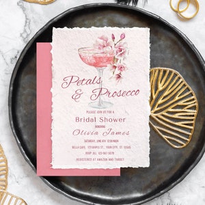 Editable Bridal Shower Invitation Template Minimalist Bridal Shower Invitation Pink Floral Bridal Shower invitation Bohemian Bridal Shower