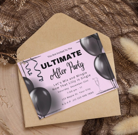 Divorce Party Invitation template ultimate after party Invite Instant Download Editable divorce party Invite break up single AF invitation