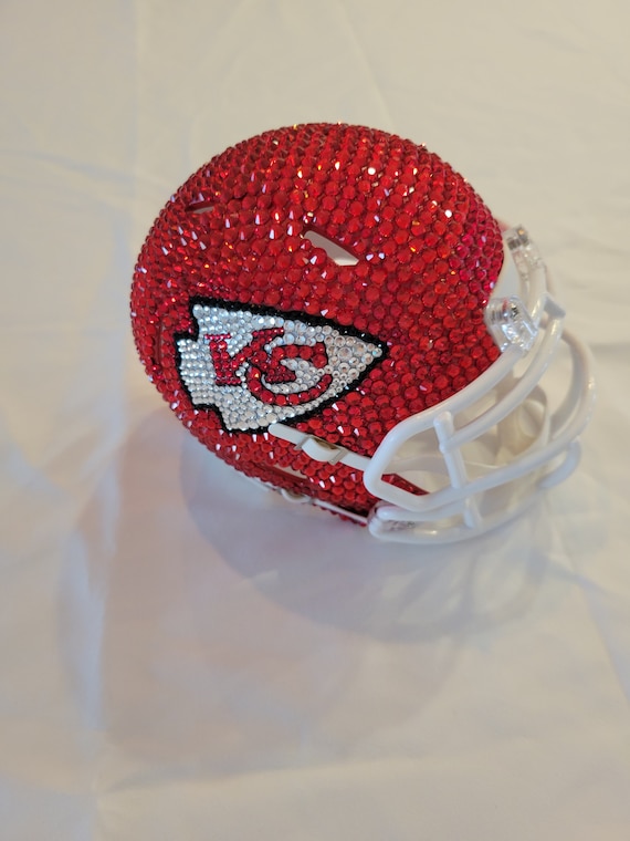 bling helmet football Swarovski Crystal Chiefs Mini Helmet, Bling Football Gift