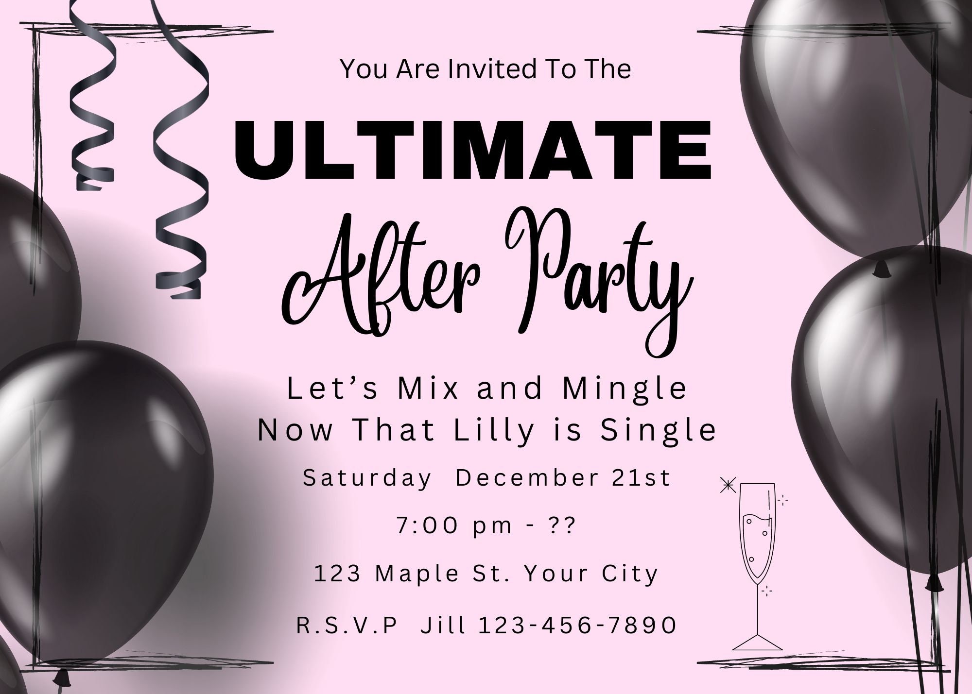 Divorce Party Invitation Template Ultimate After Party Invite Instant ...