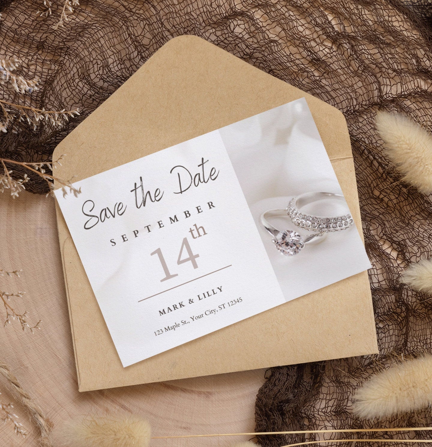 Editable Save the Date Template Minimalist Save the Date Printable Save ...