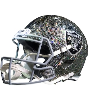 Swarovski Crystal Full Size Las Vegas Raiders Helmet bling helmet dad gift ideas sports lover gift NFL gift las vegas super bowl party ideas