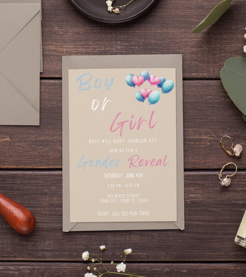 Gender Reveal Invitation Template Modern Gender Reveal Party Invite gender-reveal-invitation-template-modern-gender-reveal-party-invite
