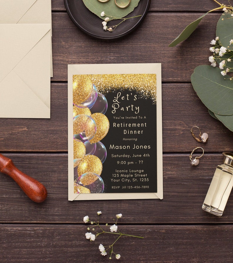 Retirement Party Invitation Retirement Invitation Template Retirement ...