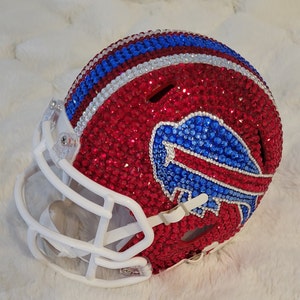 Swarovski Crystal Buffalo Bills Mini Helmet bling helmet dad gift ideas sports lover gift football NFL new york super bowl party ideas