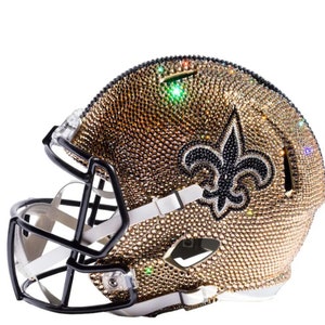 Swarovski Crystal Full Size New Orleans Saints Helmet bling helmet dad gift ideas sports lover gift ideas NFL gift football super bowl ideas