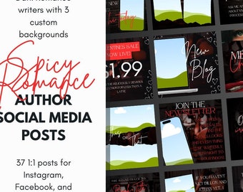 Spicy Dark Romance Author Canva Newsletter Templates - Editable Canva ...