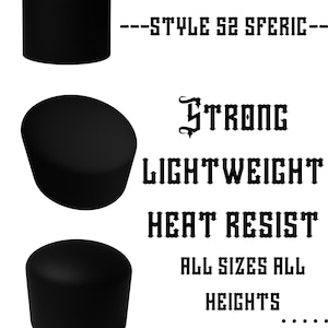 Bloco de chapéu de chapelaria impresso em 3D estilo esférico 52 – Molde de resina feito à mão (altura 12 cm-23 cm) para chapéus fedora, cloche e de aba larga