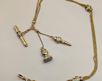 Giletière watch chain in gold