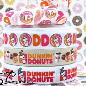 Donut Grosgrain Ribbon 3 Yards or 3 Flatbacks