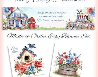 Made-to-Order Etsy Shop 4th of July Banner Set