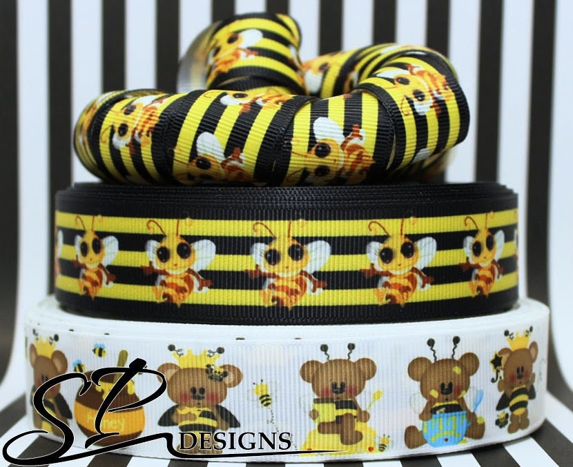 Honey Bear Grosgrain Ribbon 3 Yards - Etsy