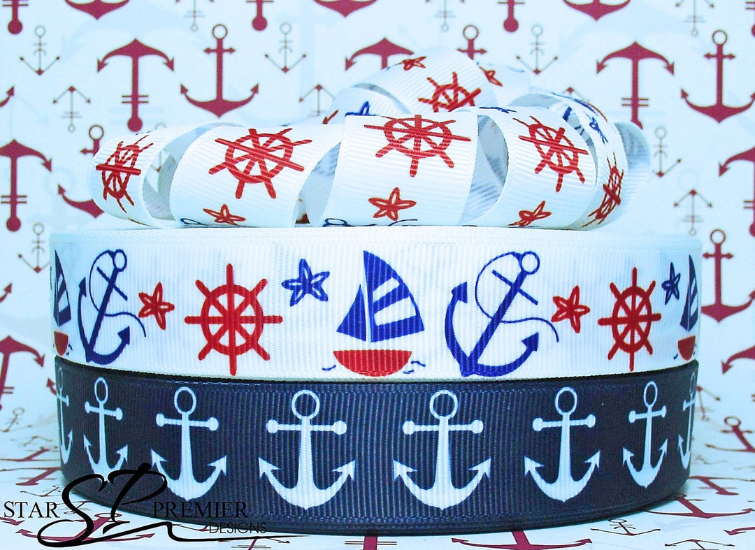 Nautical Grosgrain Ribbon 3 Yards - Etsy