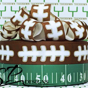 Football Grosgrain Ribbon 3 Yards