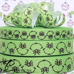 Christmas Grosgrain Ribbon 3 Yards or 3 Flatbacks