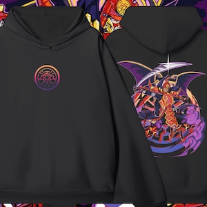 Uniseks anime kaartspel Six Samurai oversized zware fleece hoodie met verborgen zak - 460 gsm