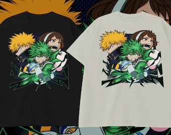 Unisex Streetwear Anime Inspired MHA Drop Shoulder T-Shirt - 250 GSM