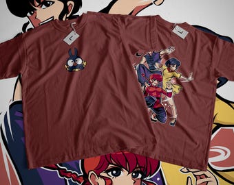 Unisex Retro 90s Anime Art Ranma 1/2 Hand Drawn Illustration Quality Shirt Tees
