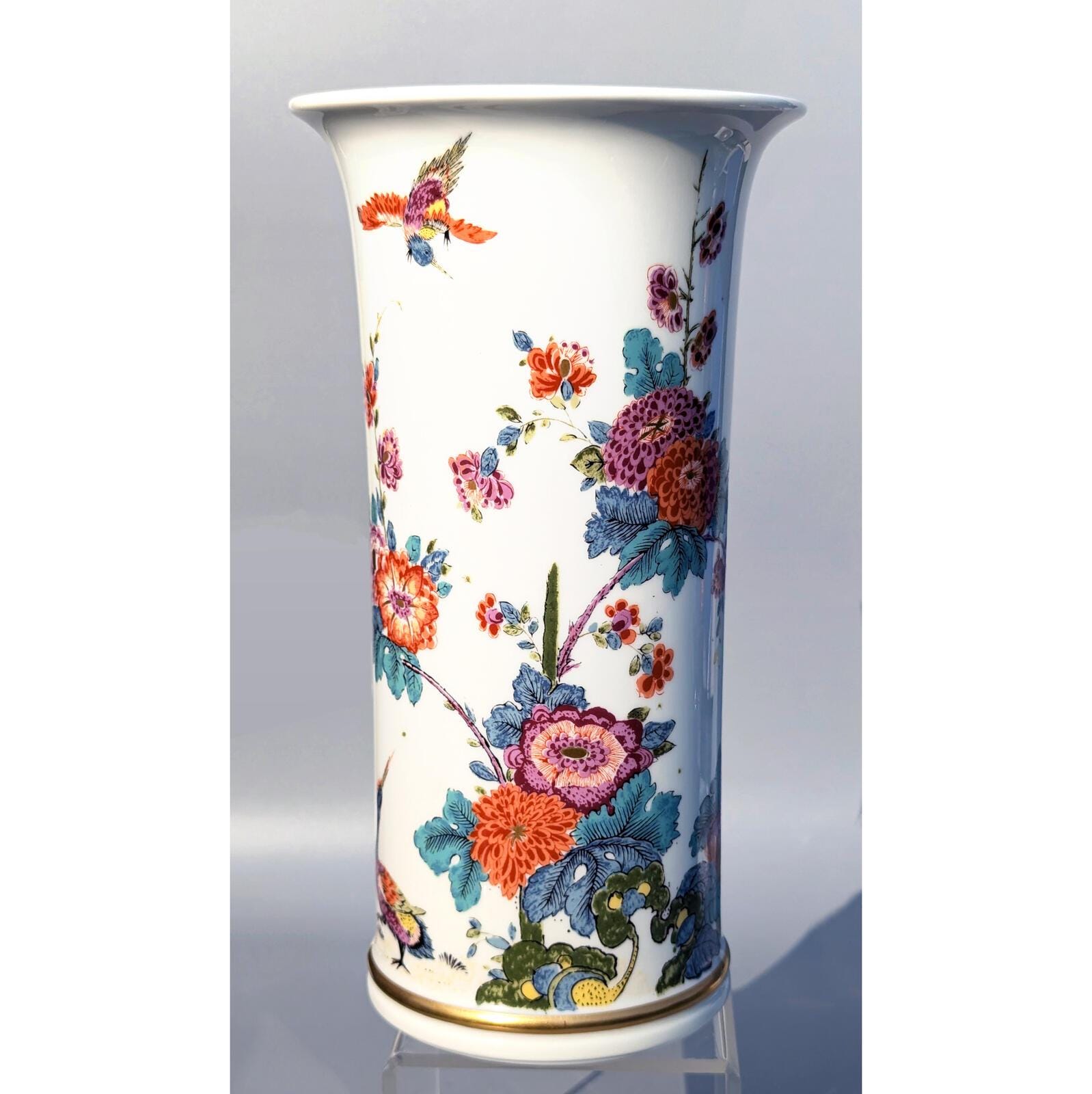 レノックス・サクソニー花瓶　スミソニアンInstitution　ヴィンテージ Lenox Saxony Vase - Etsy
