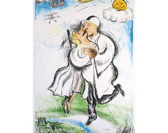 Sidney CHAFETZ Signed Numbered Litho Print #6/8 Heavenly Bliss -- 26 x 16 inches