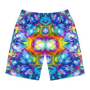 Water Fractal Men&#39;s Board Shorts