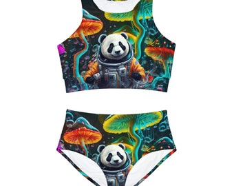 Sportliches Bikini-Set „Space Panda“.