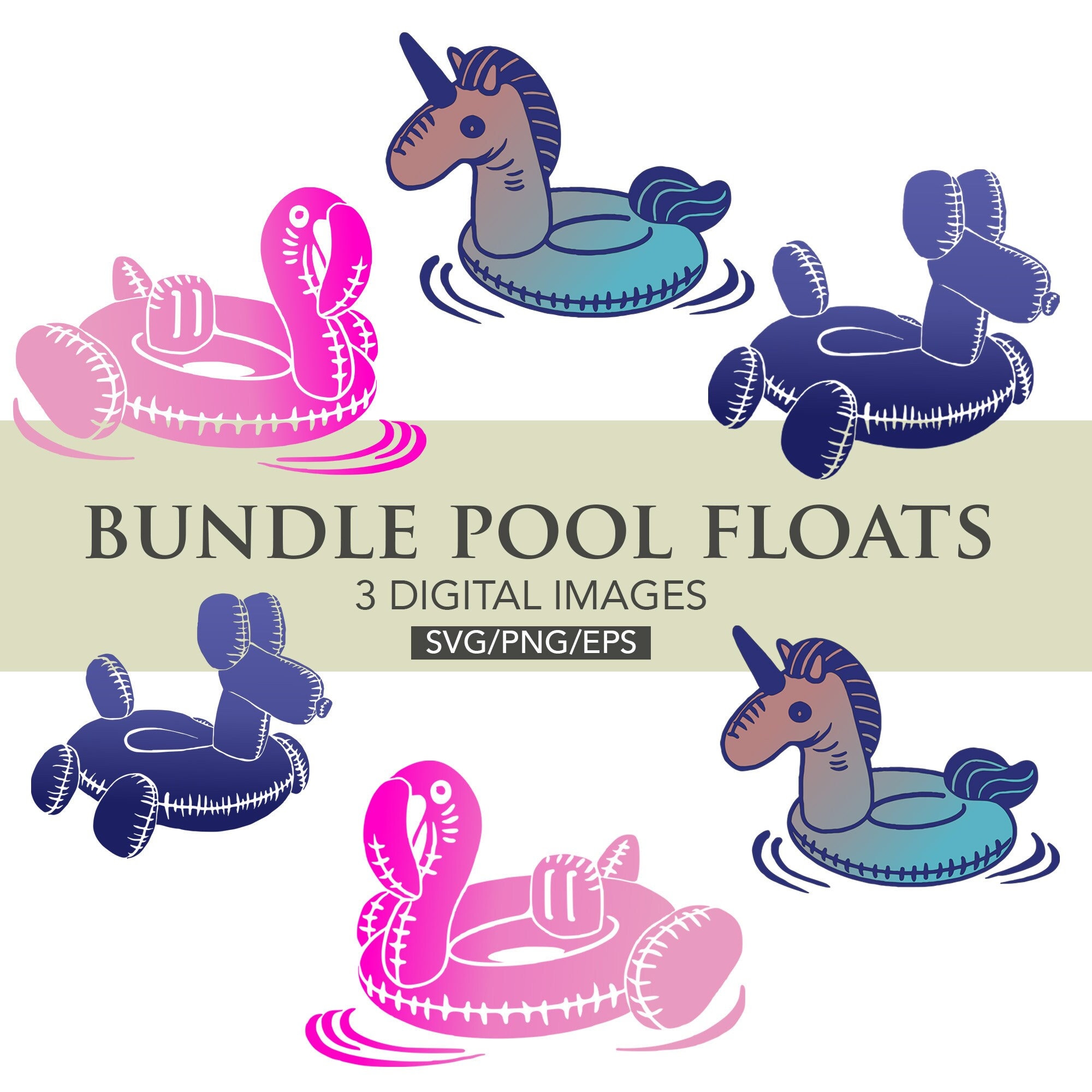 POOL PARTY Png Bundle Flamingo Floatie Png Pool (Instant Download) 