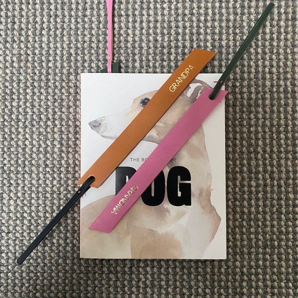 Personalised Leather Bookmark