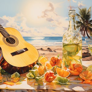 Tribute to Jimmy Buffett in a special set of 5 digital downloads with brilliant colors suitable for Printing, Desktop, Framing and Wall Art.