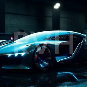 Exotic Electric Cars in a set of 4 Digital Downloads. Exotic, sporty and futuristic suitable for Printing, Desktop, Framing and Wall Art.