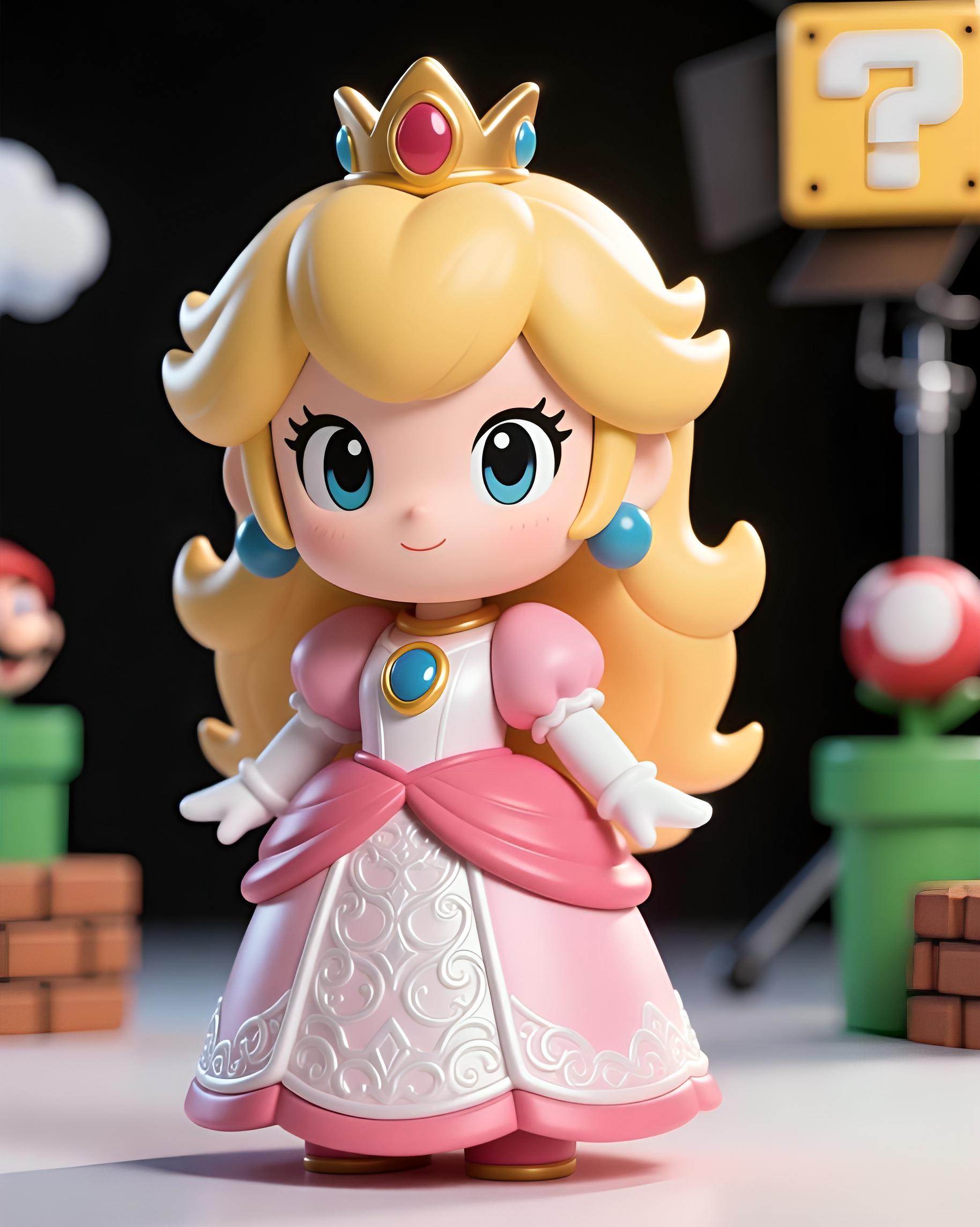 Princess Peach Chibi STL File / 3D Print Model / Collectible Fan Art ...